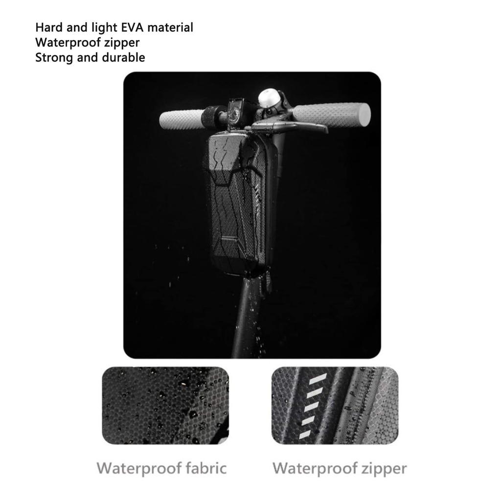 Electric Scooter Bag Large Capacity Hard EVA PU Waterproof Zipper Net Pocket Scooter Storage Bag for Electric Scooter S