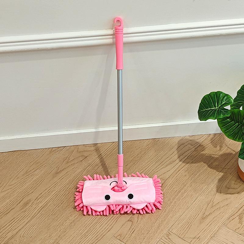 Mop z kreskówek dla dzieci, mini płaski mop, miotła do czyszczenia narożników, mop dla dzieci w przedszkolu