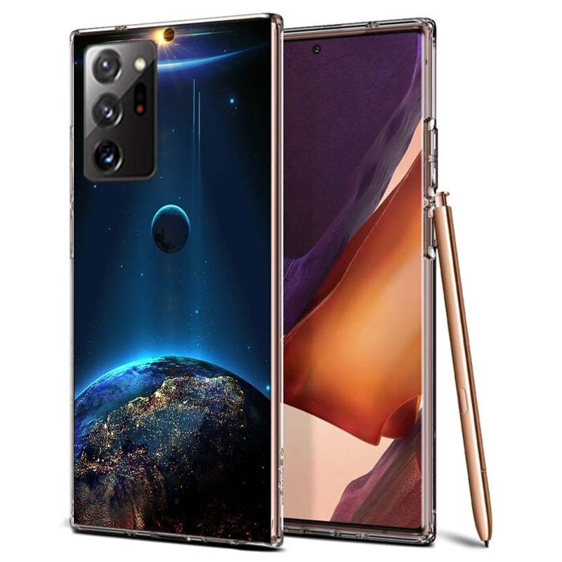 Earth, Stars, Space Phone Case for Samsung A55 A35 A25 A15 A07 A05S A16 A17 A26 A36 A37 A56 A57 Galaxy Note 20 10 A50S A71 A51 A