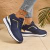 New Style Shoes: Large-sized Sporty Casual Sneakers, Women's Shoes, Wedge Heels, Thick-soled, Low-top Single Shoes