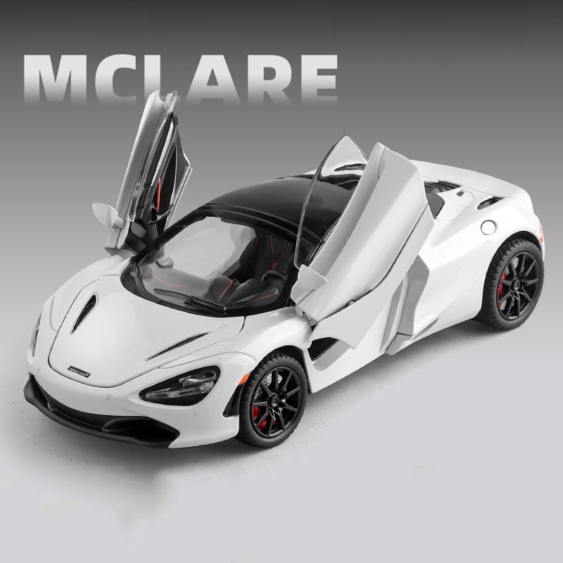 1:24 720S Spider Alloy Car Model Sound and Light Pull Back Children's Toy Collectibles Birthday Gift