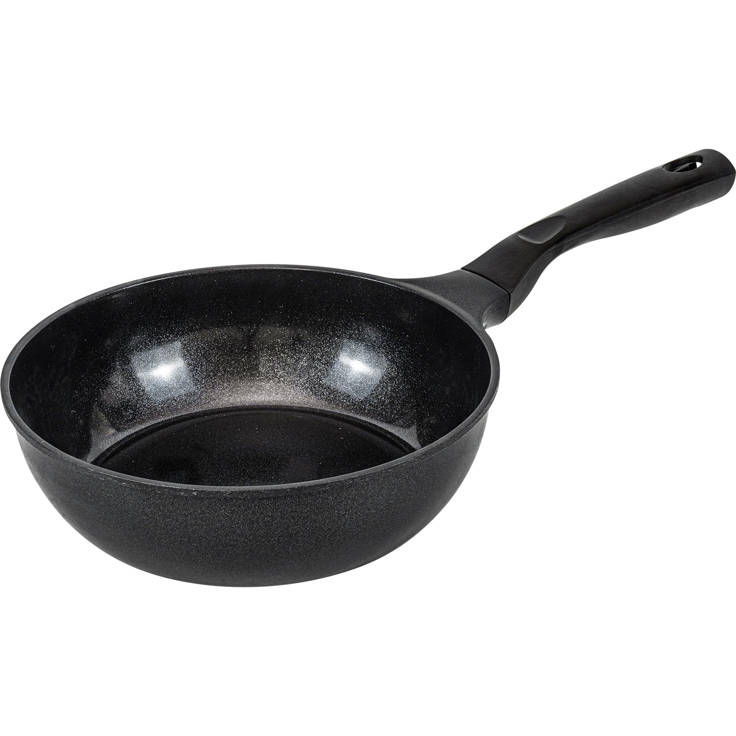 

Wahei Freiz Long-Lasting Ceramic Deep Frying Pan, 24cm, Induction and Gas Compatible, PFOA and PFOS Free, Black, Seranoir RB-3703