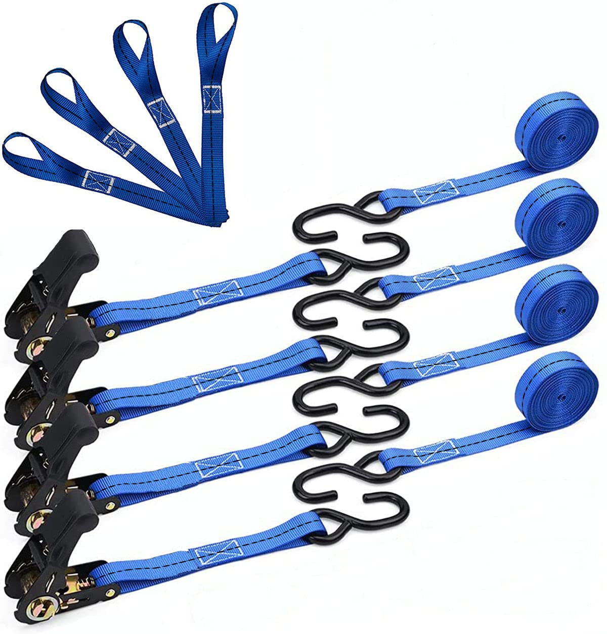 

Gaoxin Lashing Ratchet Type Set of 4m Ratchet Blue Securement 800kg Breaking Load Lashing Width Belts, Tie-Down Belts, 4, Type, Bands, Capacity, 2.5cm синій