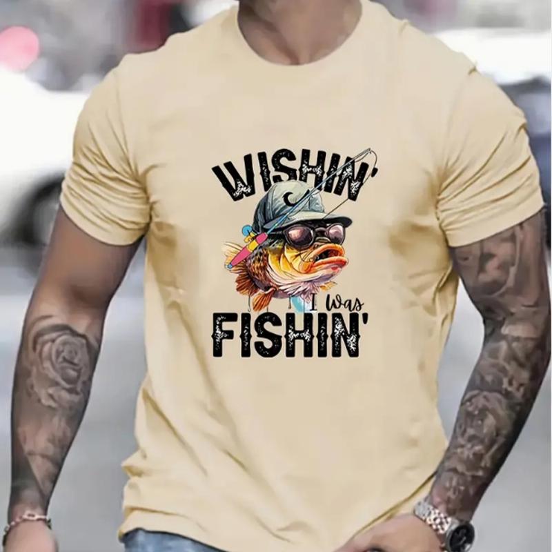 

Новая летняя мужская модная футболка с изображением солнцезащитных очков и удочки, мужская футболка с принтом 8XL бежевый