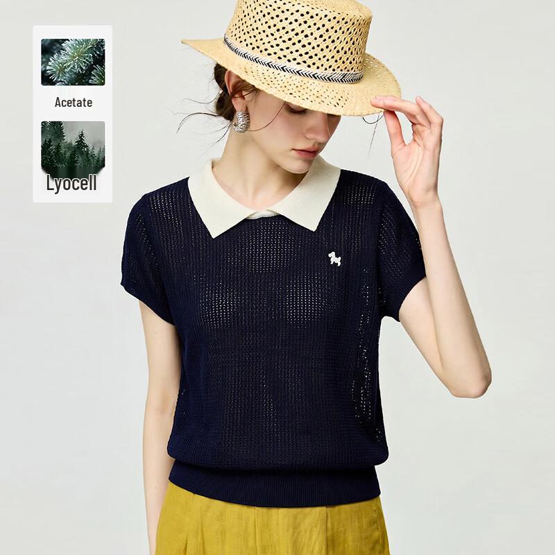 Wudao Men s Breathable Color-Block Old Money T-Shirt M