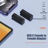 USB C Female to Female Adapter 1/2 Pack Type C Extender Coupler Support Data Transfer Fast Charging for Laptop Phone Tablet 3