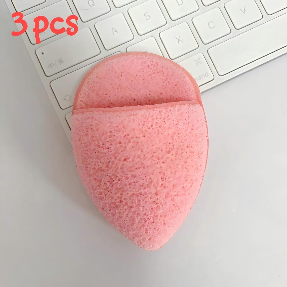 1/3/5 Stück Gesichtswasch-Puff, Handschuh-Typ, Wassertropfenform, Wiederverwendbar, Geeignet für tägliche Reinigung, Make-up-Entfernung, Peeling, Rosa