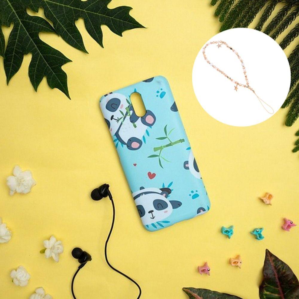 Phone Lanyard Telephone Cord Beads Chain Mobile Phone Strap Five-pointed Star Pendant Phone Chains