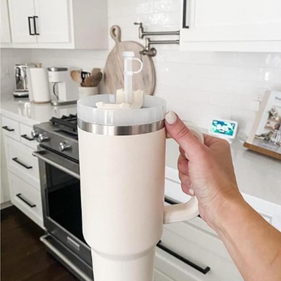 Dust-Proof Straw Covers Cap For Stanley Cup Reusable Silicone Straw Toppers  Spill Leak Stopper Splash Dust Proof Straws Cover