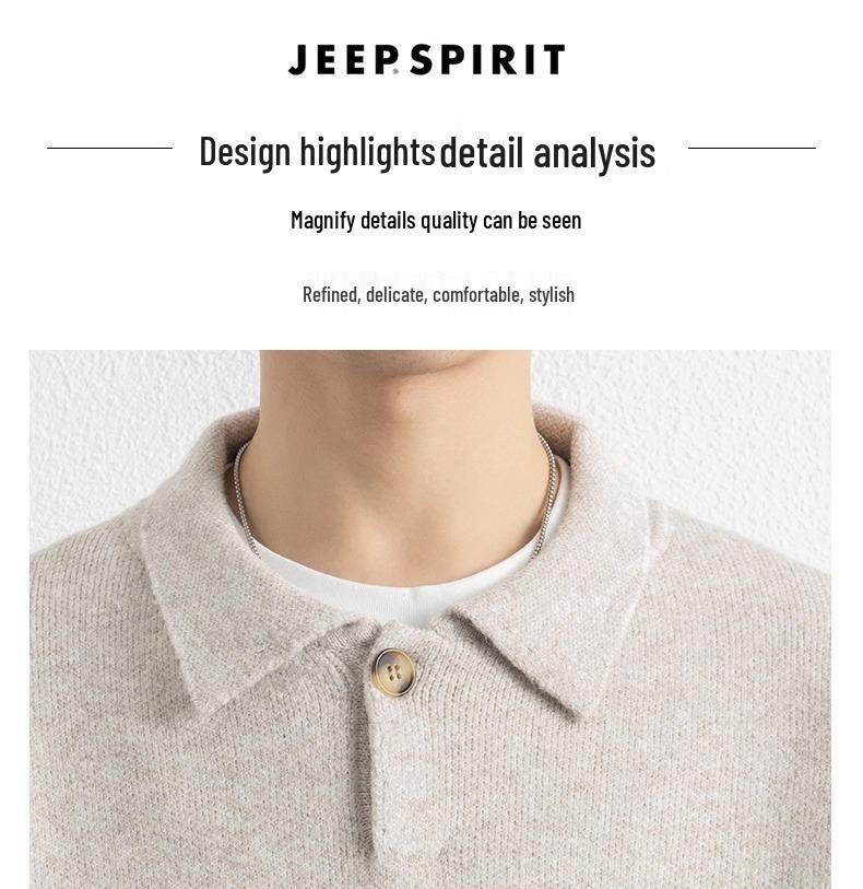 Men's Plus Size Retro Lapel Knitwear Sweater - Autumn/Winter Casual Versatile Style