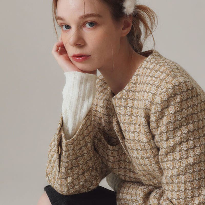 Prevoir MINK HAIR CLIP [IVORY/GRAY/BLACK]