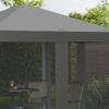Folding Gazebo, Folding Tent with Side Walls Incl. Carry Bag, Garden Gazebo, Metal, Oxford Fabric, 3 X 3 M, Light Grey