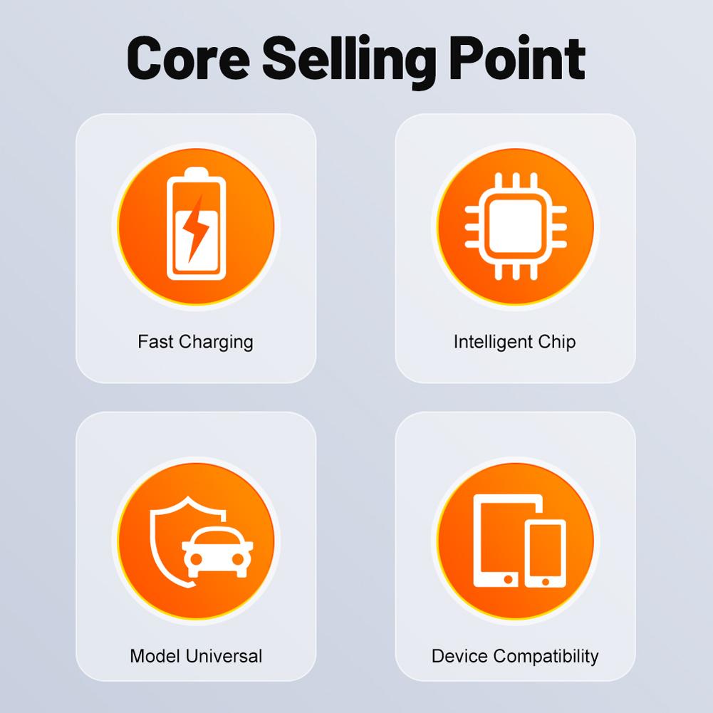 40W 8 Ports Car Charger Fast Charging Charger Lightweight Cigarette Lighter Plug Adapter Car Power Charger for Most Car Models