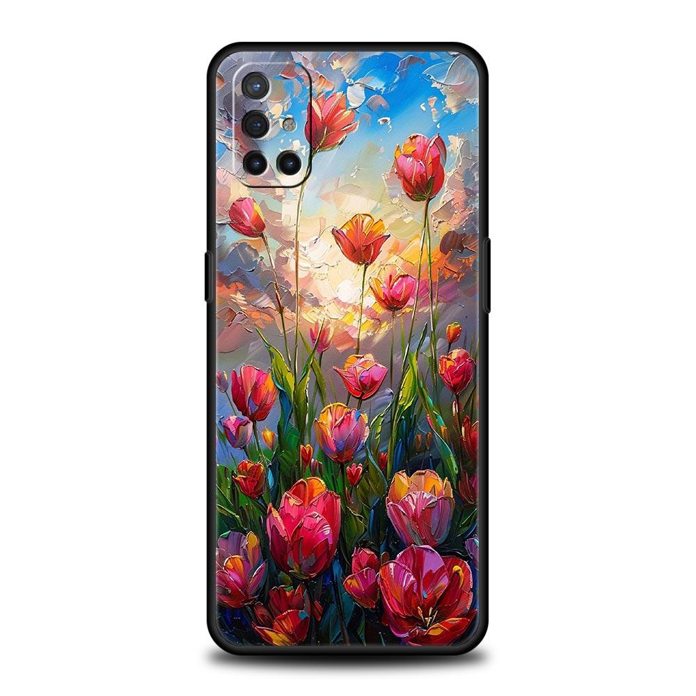 Phone Case For OnePlus 12 11 10 9 Pro 9T 12R 10R 9R 9RT 10T 8T 8 7 6T 7T Nord 2T CE 2 5G N10 N100 Cover Oil Painting Of Flowers