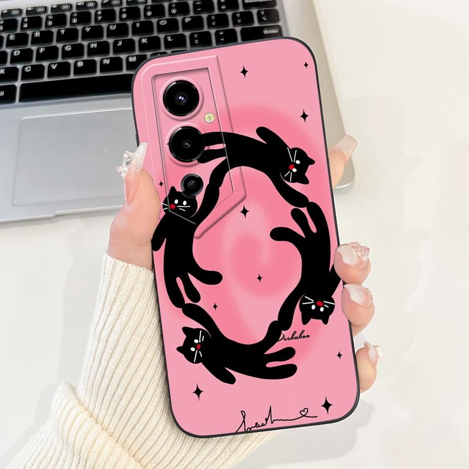 For Tecno Pova 4 LG7n Case Lovely Cartoon Camera Lens Protective Silicon Cover For Tecno Pova 4 Pro LG8n Funda Pova4 4Pro Bumper