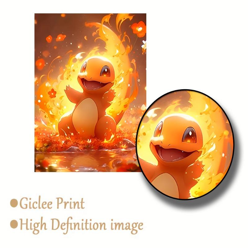 Аніме Персонаж Чарізард Покемон Постер Картина на полотні Підходить для Модного Домашнього Кімнатного Настінного Декору Настінний Малюнок Різдвяний Дитячий Подарунок