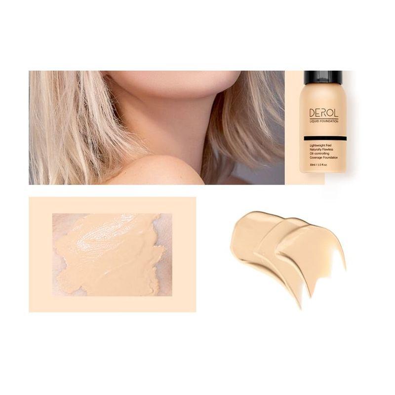 DEROL - Lightweight Oil-Controlling Coverage Foundation - 1-3