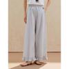 INMAN Women's Striped Lyocell Cotton Wide-Leg Pants