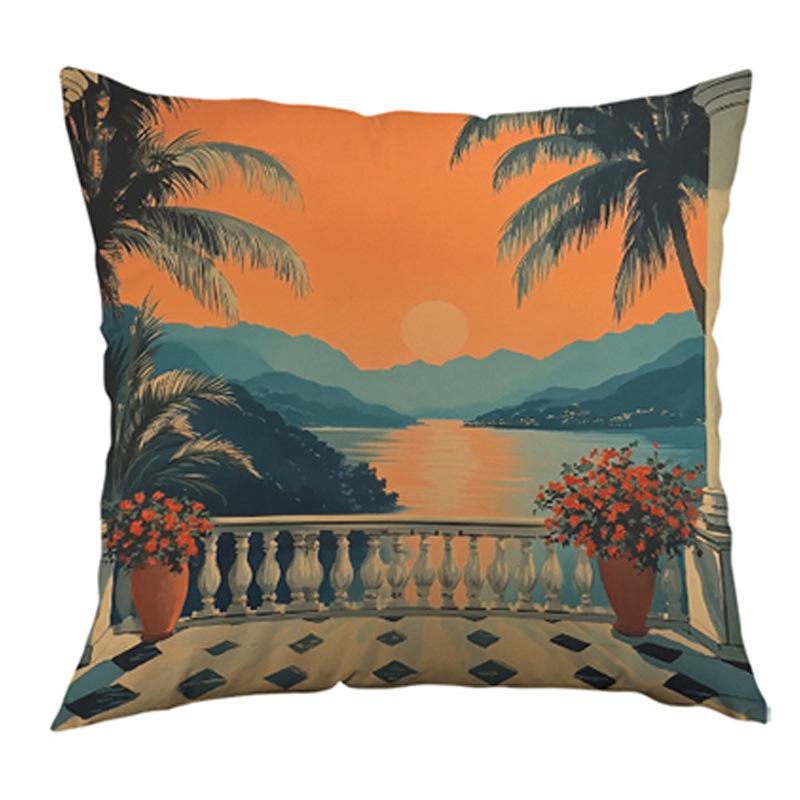 Plant Pillowcase Short Plush Bohemian Cushion Cover Ins Decorative Throw Pillow Cover