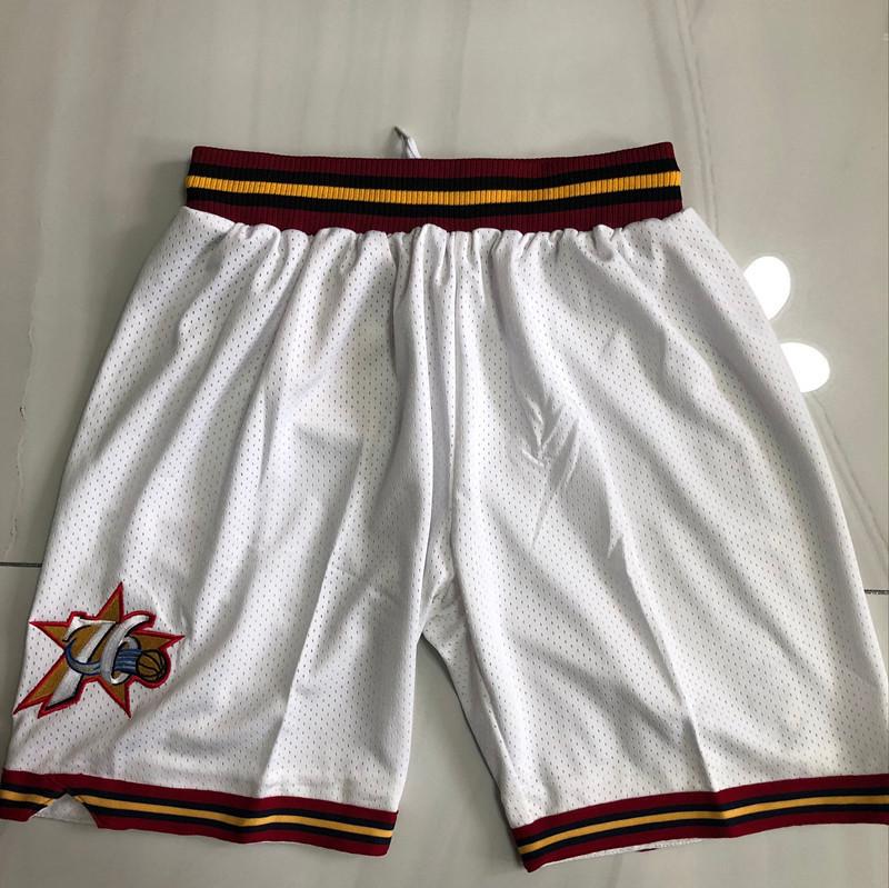 NBA Retro Shorts: Lakers, Magic, 76ers, Heat, Raptors - Fully Embroidered High-End Pocket Design