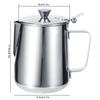 Con Coperchio Tazza per Montare il Latte Acciaio Inossidabile Tazza per Latte Art Caraffa per Vapore Caraffa per Vapore Caffè Casalingo