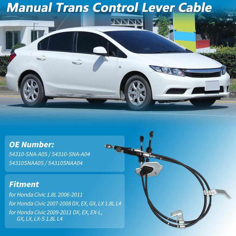UXCELL No.54310SNAA04 Manual Transmission Gear Shifter Cable for Honda Civic 2006-2011