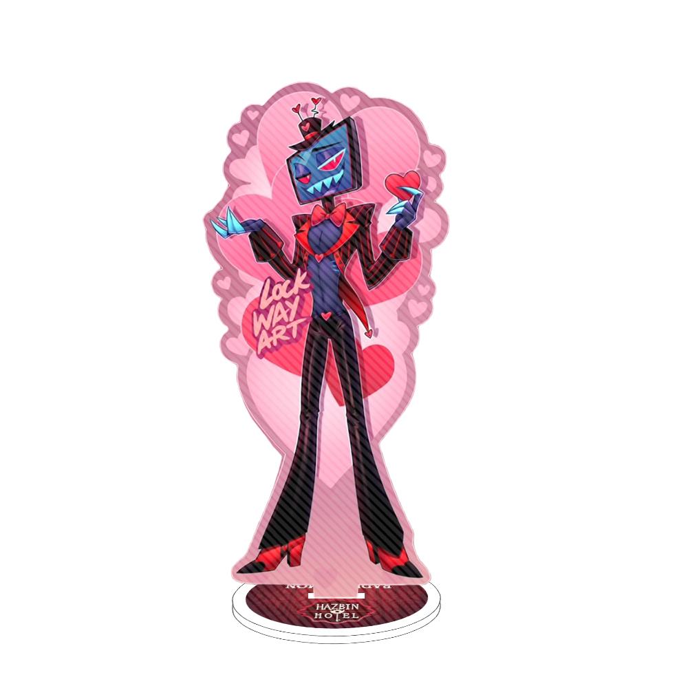 Anime Peripherals 15CM Acrylic Stand Velvet Alastor Vox Valentino Lucifer Adam The Exorcist Desktop Ornament Festival Gift