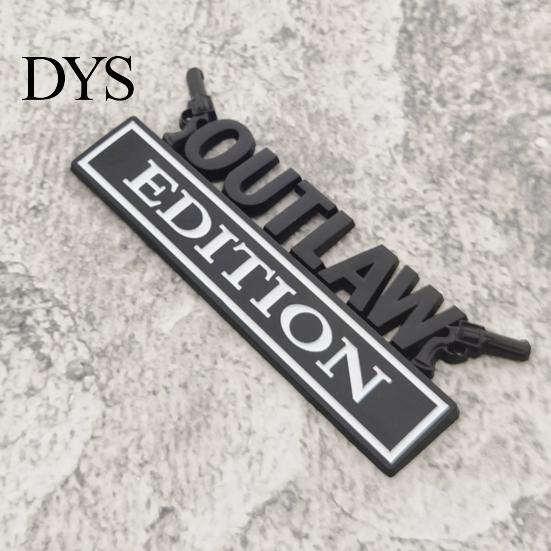 Sunproof Car Sticker 3D Metal Emblem OUTLAW Chrome Letter for Body Long-lasting Decal & Tailgate Zinc Alloy Auto Badge Waterproof Scratch-Resistant