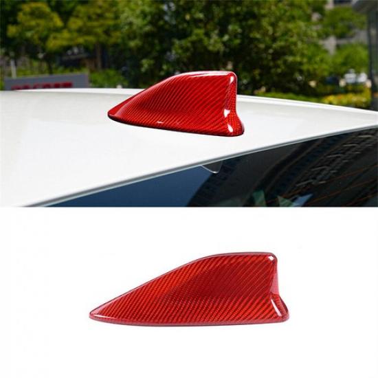 Red Hard Carbon Fiber Car Antenna Cover Portect Case For Toyota Camry