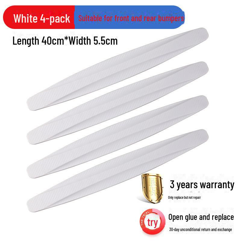 Front and Rear Bumper Carbon Fiber Anti-Scratch Protection Strips