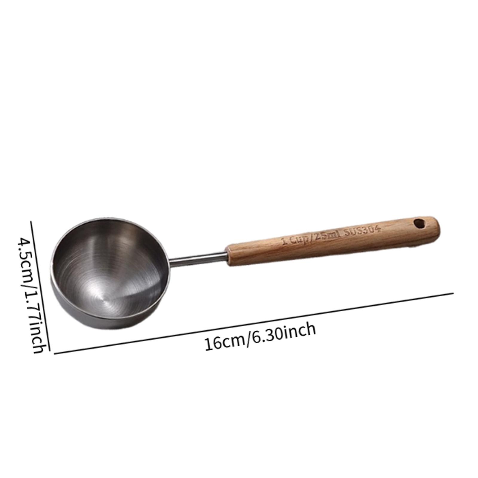 

Совок для кофейных зерен с длинной ручкой из нержавеющей стали, мерная чашка для кофейного порошка для дома, приготовления молока, кафе, офиса, кухонный инструмент