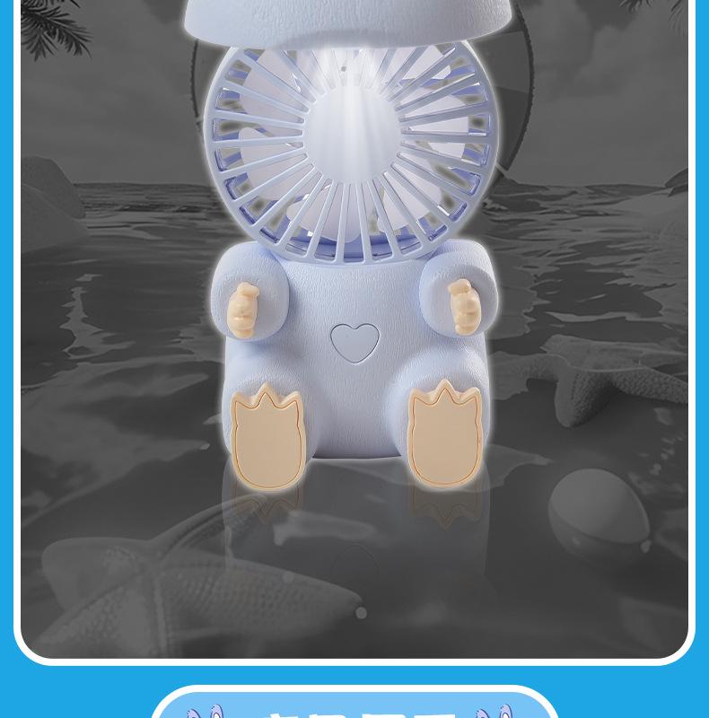 Popular Three-Speed Night Light Mini Neck Fan with Pull-out Flip Design for Outdoor Use