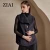 ZIAI Women's Vest Teddy Coat Sleeveless Vest Coat Solid Fleece Fur Jacket Stylish Female Thick Warm Casual Parka Trend 20346