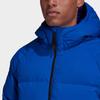 Adidas Full-Zip Athletic Fit Down Jacket Men Outerwear Royal-Blue FT2486