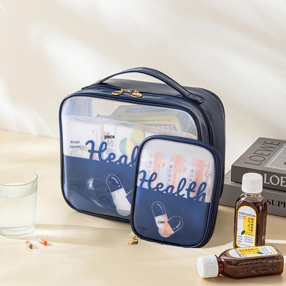 Foldable Large-Capacity Medicine Box: Dustproof & Moisture-Proof First Aid Travel Storage Bag