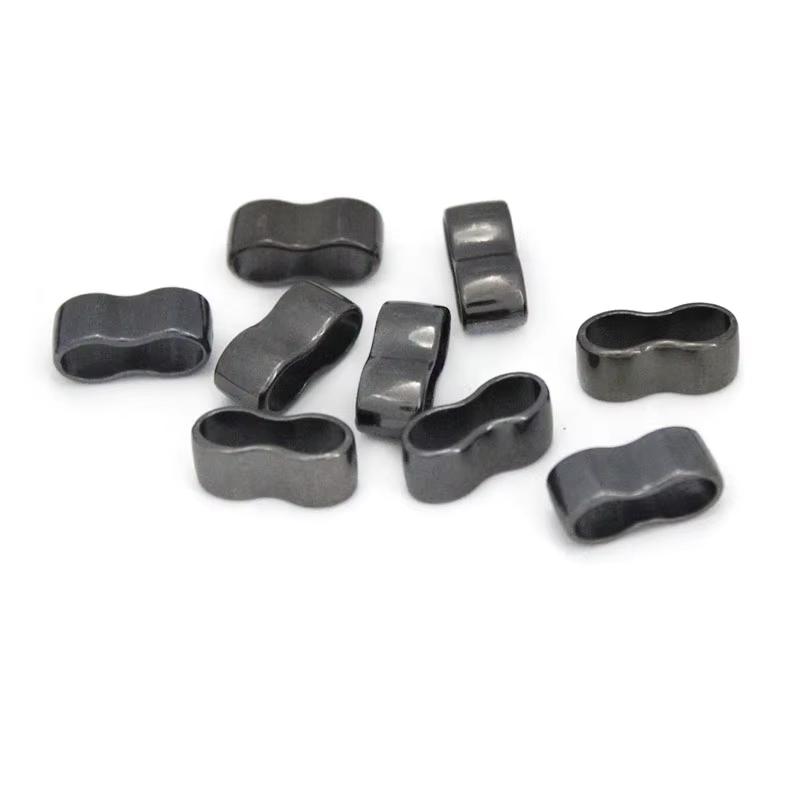 30Pcs Metal Charms Slider Spacer Beads/Big Double Hole Stopper Beads Accessories for Leather Bracelet Jewelry Making Accessories