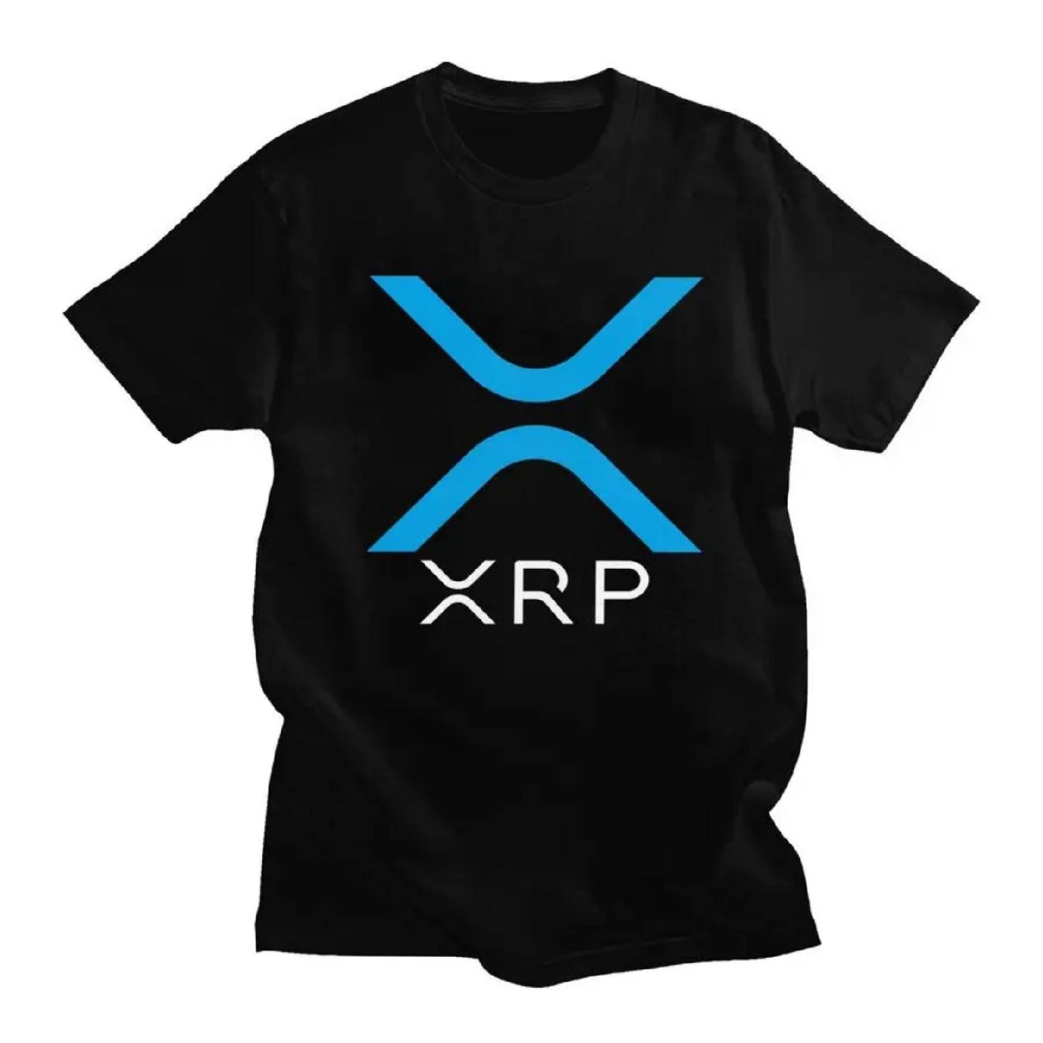 

Custom Ripple XRP T Shirt for Men 100% Cotton Tshirt Tee Bitcoin Cryptocurrency T-shirts Slim Fit Clothing S чёрный