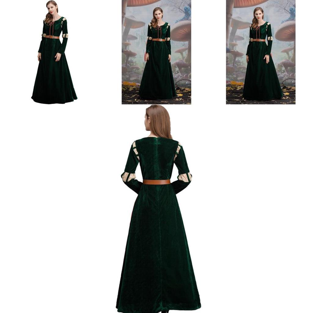 Disney Brave Merida Princess Costume Adult Dress High Quality Cosplay Suit For Halloween Party