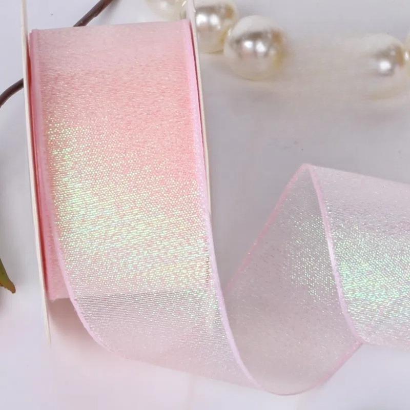 Yards Fishtail Organza Ribbon Crafts Bow Polyester Silk Satin Ribbons 4cm Shiny Silk Ribbons for Decorating Weddings