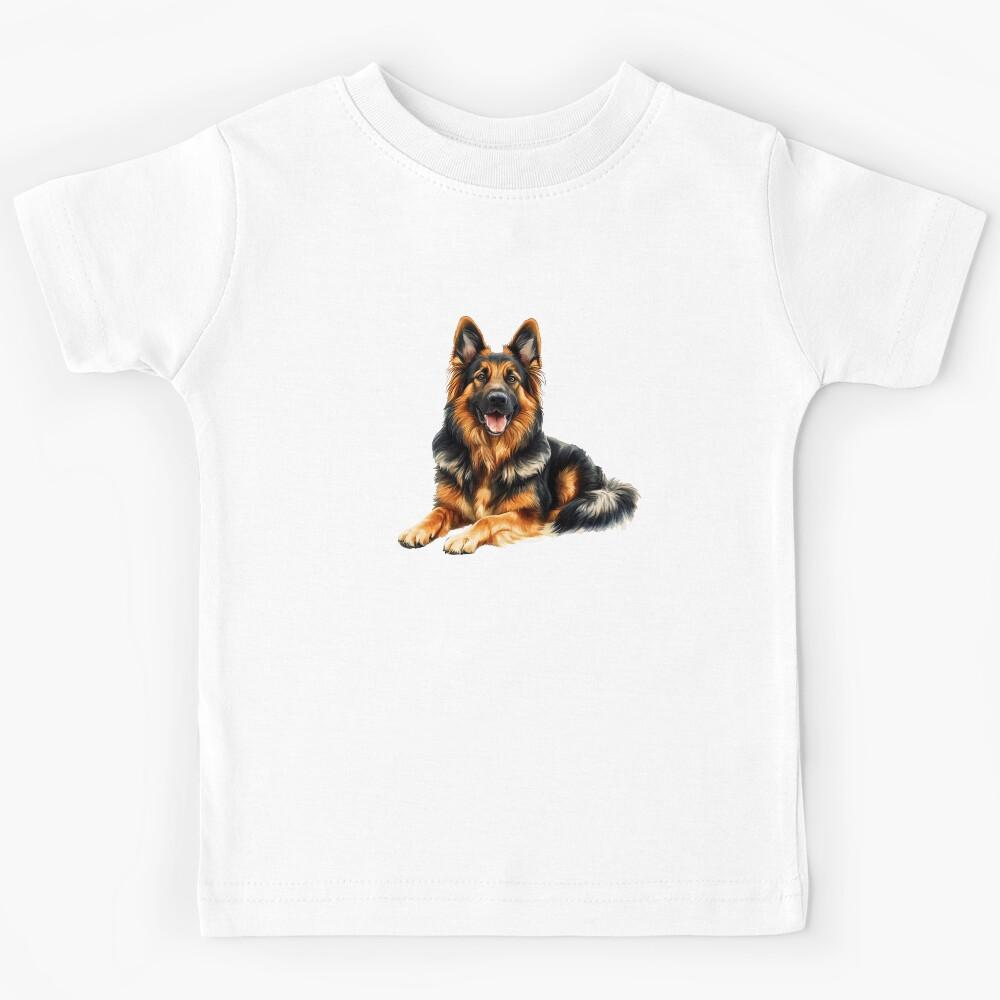 Cute German Shepherd Dog Kids T-Shirt 140