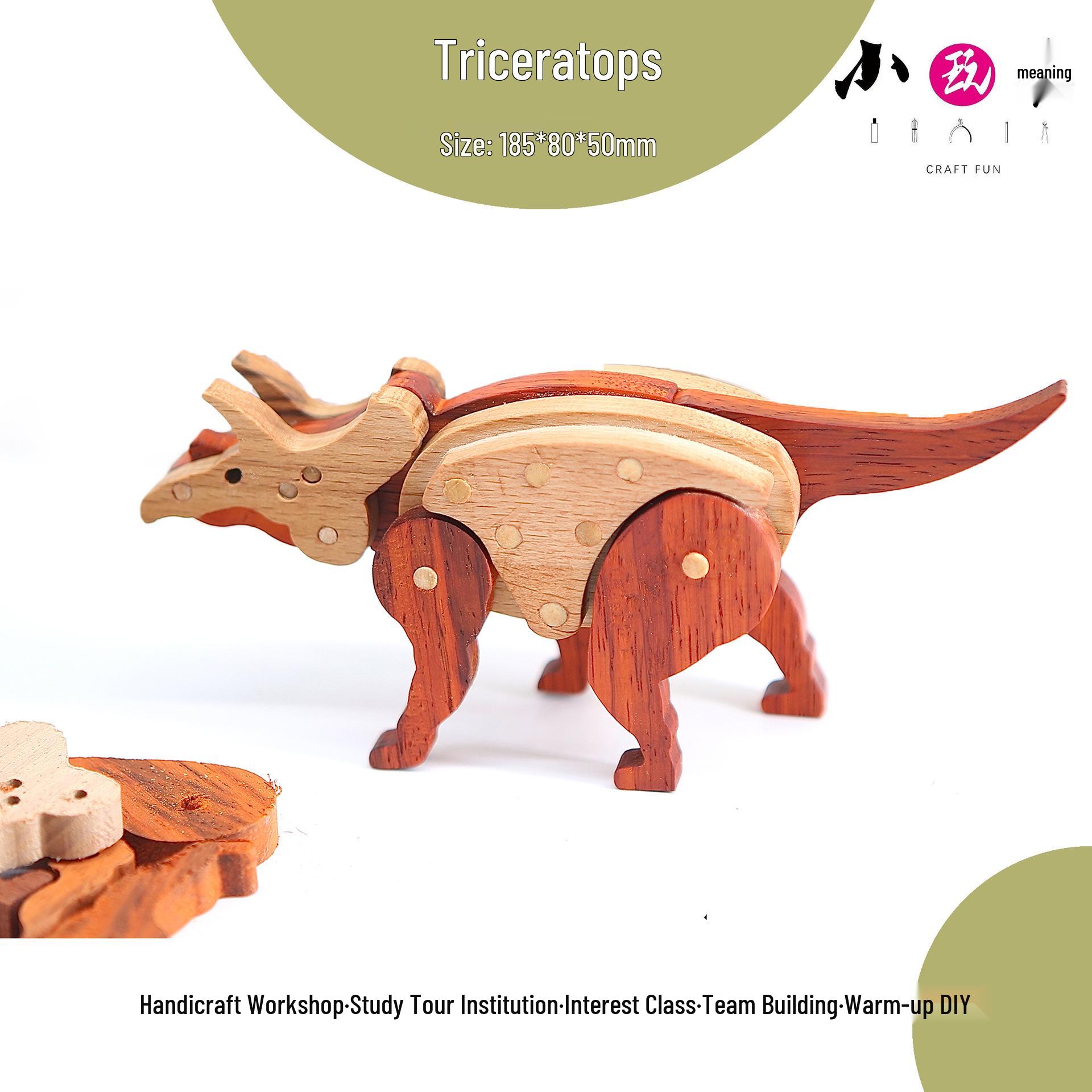 

Деревянный набор для сборки Трицератопса: Сборка из массива дерева и опыт обучения