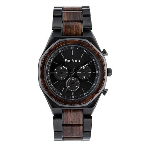 Wilseupabeulig Wooden Men'S Wristwatch - Gmt Black