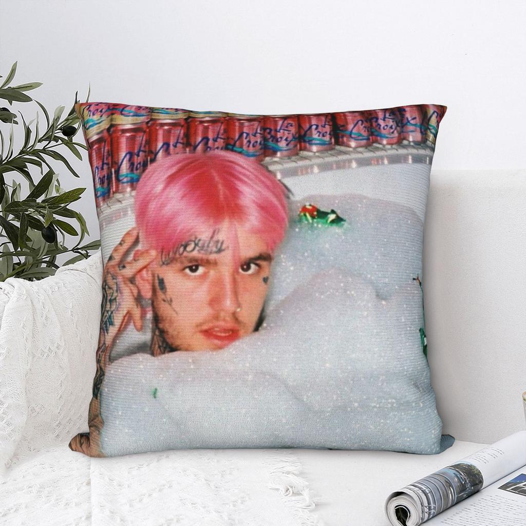 Lil Peep Bath Art Pillowcase Printed Polyester Cushion Cover Decor Pillow Case Cover Sofa Square 40X40cm