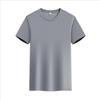 Nylon Ice Silk Short-sleeved T-shirt Antibacterial Fashion Round Neck Seamless Taped Work Clothes T-shirt