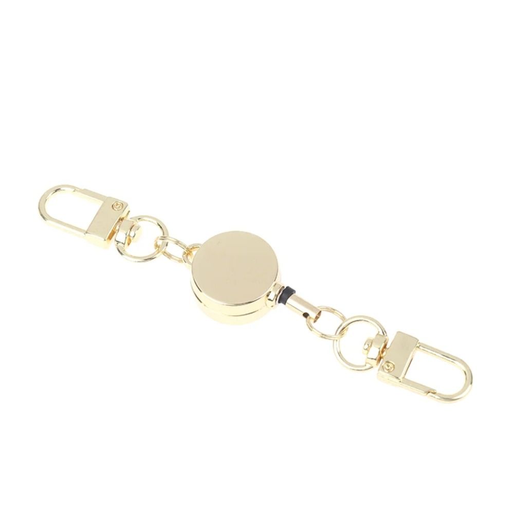 

Противоугонный эластичный брелок из цинкового сплава, спортивный выдвижной брелок для ключей, пряжка для ношения инструментов золотой
