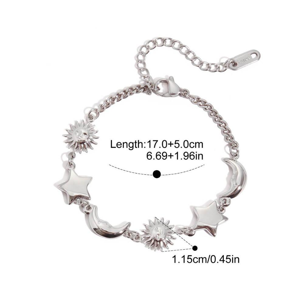 

Браслет Звезда Луна Цвета 18К Золота Нержавеющая Сталь Наборный Браслет Летняя Мода Style 3