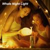 7 Colors Night Light Cute Whale Animal Silicone USB Rechargeable Nightlights Room Decorations Table LED Lamp Gifts For Children