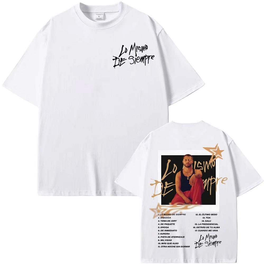 2025-26 Summer Hot Selling Rapper Mora The Album Tour T-Shirt, Men's and Women's 100% Pure Cotton Printed Hip Hop Retro T-Shirt