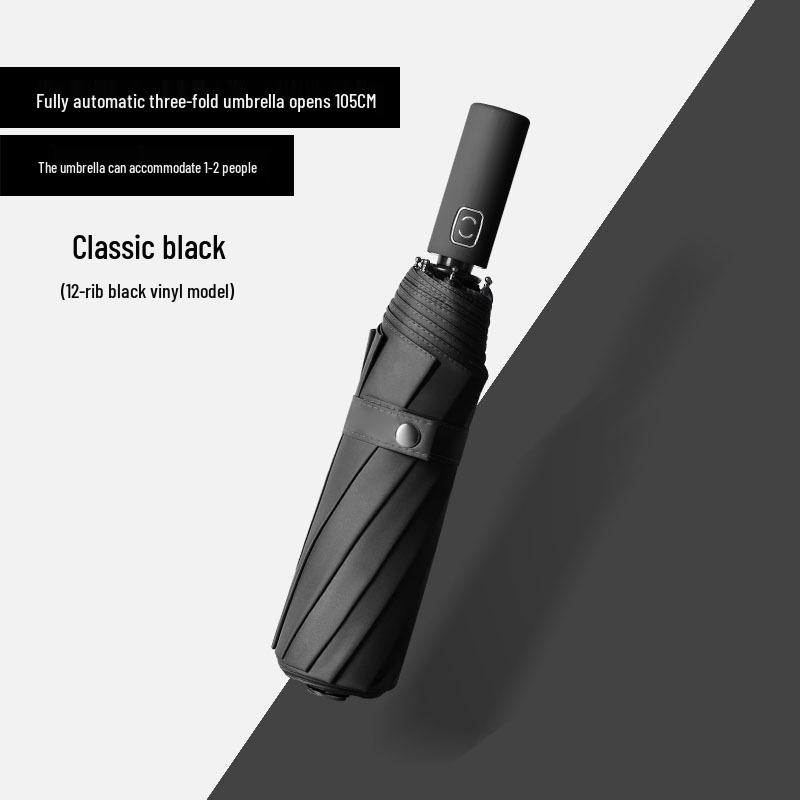 Stabiler winddichter automatischer Faltregenschirm für Männer und Frauen – Großer Sonnenschutz für jedes Wetter, anpassbar für Werbung
