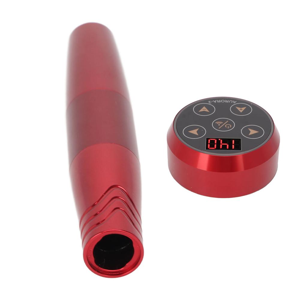 Rotary Tattoo Pen Kit Power Supply Foot Pedal Liner Shader Complete Tattoo Machine Kit Red 100‑240V